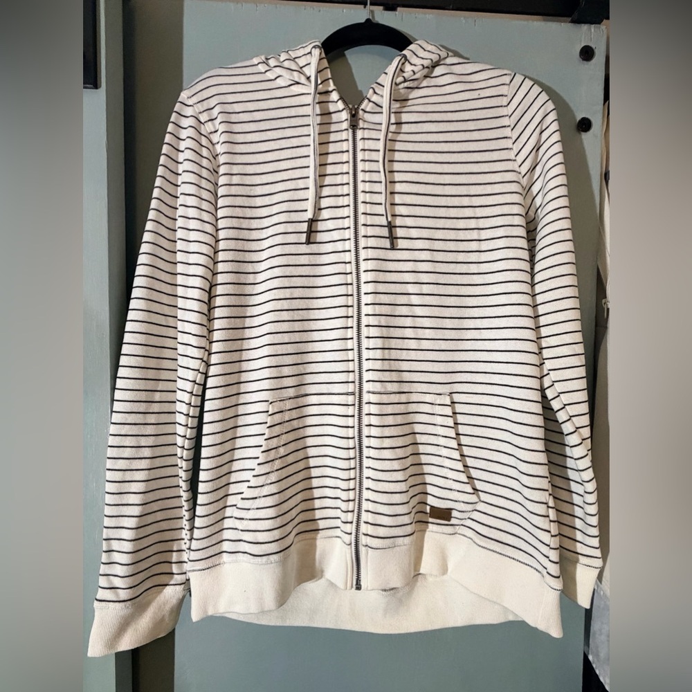 Roxy Black and White Striped Hoodie